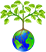Earth with plant design