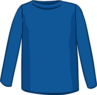 blue long sleeved tshirt